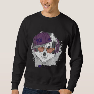 Sweatshirt Hiphop Husky aime la musique