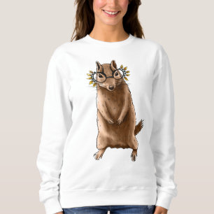Sweatshirt Hippie Chipmunk en lunettes