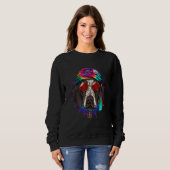 Sweatshirt Hippie German Shorthaired Pointer Tie Dye Peace Si (Devant entier)