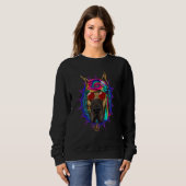 Sweatshirt Hippie Great Dane Tie Dye Peace Sign Psychedelic D (Devant entier)