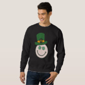 Sweatshirt Hippie Lucky Retro Groovy St Patricks Day Shamrock (Devant entier)