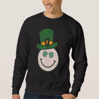 Sweatshirt Hippie Lucky Retro Groovy St Patricks Day Shamrock