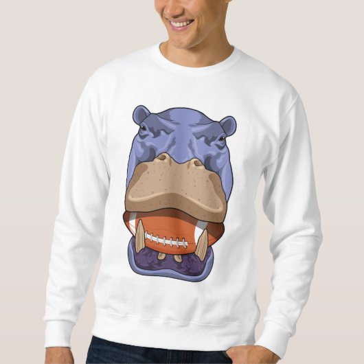 Sweatshirt Hippo à Football Sports (Devant)