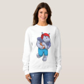 Sweatshirt Hippo à Football Sports (Devant entier)