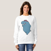 Sweatshirt Hippo à la course avec bandeau (Devant entier)