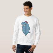 Sweatshirt Hippo à la course avec bandeau (Devant entier)