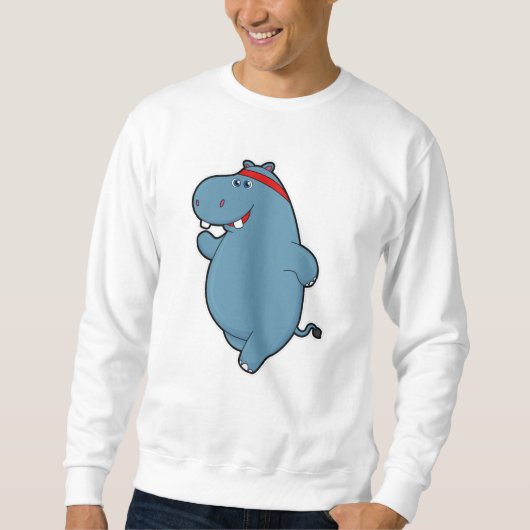 Sweatshirt Hippo à la course avec bandeau (Devant)