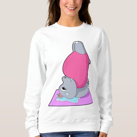 Sweatshirt Hippo au yoga Fitness (Devant)