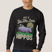 Sweatshirt Hippo Boy Hippopotamus Hippo  1 (Devant)