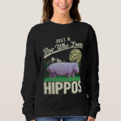 Sweatshirt Hippo Boy Hippopotamus Hippo  1 (Devant)