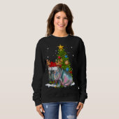 Sweatshirt Hippo Fiona Arbre de Noël Hippopotame (Devant entier)