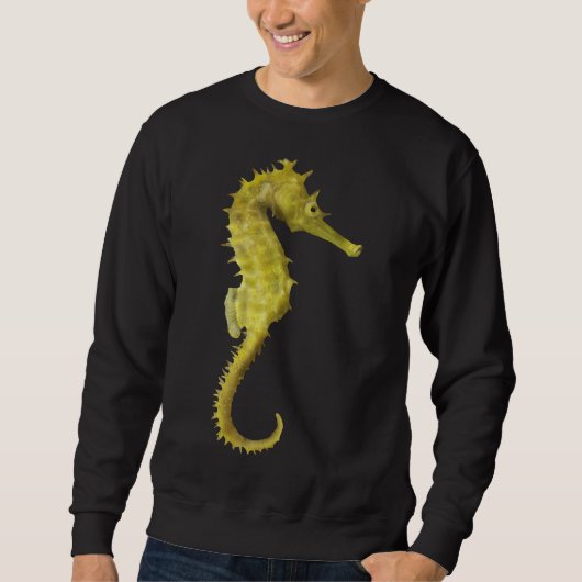 Sweatshirt Hippocampe de mer jaune poisson Kudo (Devant)