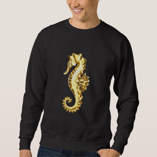 Sweatshirt Hippocampe Polygonal Or (Devant)