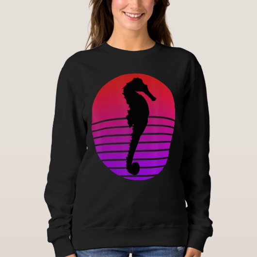 Sweatshirt Hippocampe vintage (Devant)