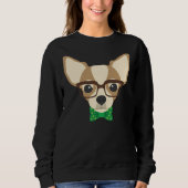 Sweatshirt Hipster Chihuahua (Devant)