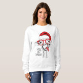 Sweatshirt Hipster Christmas Giraffe | Vacances (Devant entier)