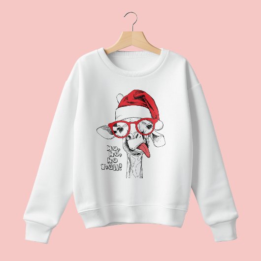 Sweatshirt Hipster Christmas Giraffe | Vacances