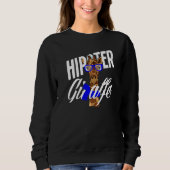Sweatshirt Hipster Giraffe With Glasses  Giraffe (Devant)