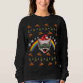 Sweatshirt Hipster Père Noël Chat Noël Tee Drôle Noël Kitty M (Devant)