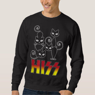 Sweatshirt HISS Funny Cute Chat Maman Kitty Chats Rocher de l