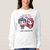 Sweatshirt Histoire d'amour pour la Saint Valentin (Devant)