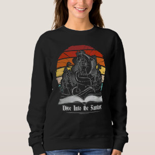 Sweatshirt Histoire de livre de vintage Royaume Dragon Plonge