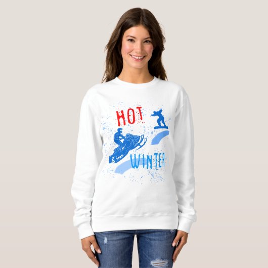 Sweatshirt Hiver chaud drôle (Devant entier)