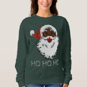 Sweatshirt ho black père Noël (Devant)