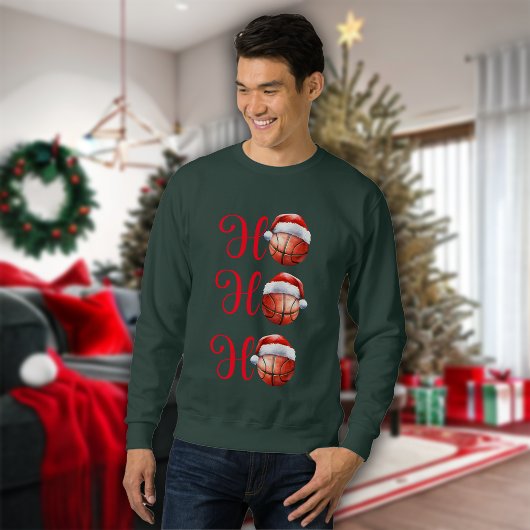 Sweatshirt Ho Ho Christmas Basket-ball Hommes