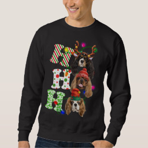 Sweatshirt Ho Ho Ho Cavalier Roi Charles Espagnol Maître Chri