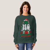 Sweatshirt Ho Ho Ho Père Noël Favoris Agent immobilier Noël (Devant entier)