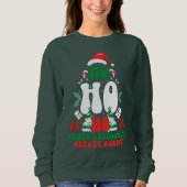 Sweatshirt Ho Ho Ho Père Noël Favoris Agent immobilier Noël (Devant)
