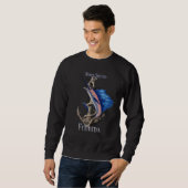 Sweatshirt Hobe Sound Floride Espadon Marlin Pêche Océane (Devant entier)