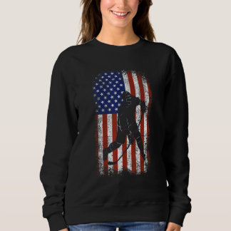 Sweatshirt Hockey Drapeau Américain Patriotique Hockey 4 Juil