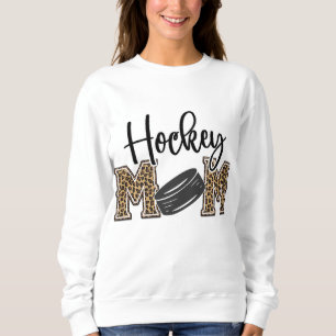 Sweatshirt Hockey Maman Empreinte de léopard Cheetah Ice Hock
