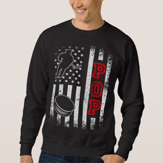 Sweatshirt Hockey Pop American Flag Hockey (Devant)