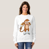 Sweatshirt Hockey sur glace singe bâton de hockey sur glace (Devant entier)