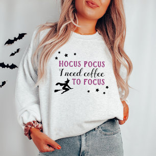 Sweatshirt Hocus Pocus Café Focus Violet Femme Halloween
