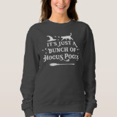 Sweatshirt Hocus Pocus Halloween Citation Femmes gris foncé (Devant)