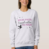 Sweatshirt Hocus Pocus Moderne violet et noir Halloween (Devant)