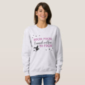 Sweatshirt Hocus Pocus Moderne violet et noir Halloween (Devant entier)