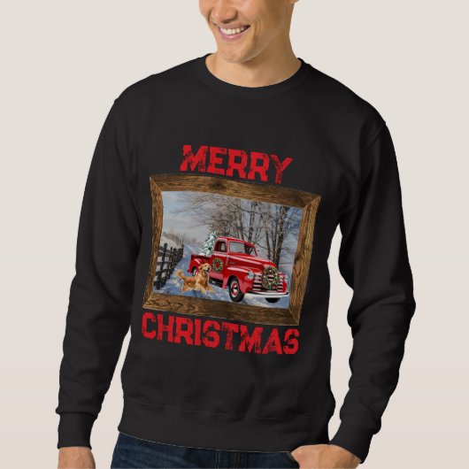 Sweatshirt Holiday Christmas Sweater Country Farm Scene (Devant)
