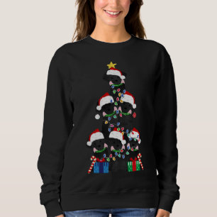 Sweatshirt Holiday Preppy Black Lab Puppy Christmas Tree