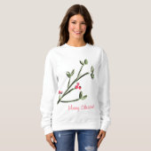 Sweatshirt Holly & Berries Joyeux Noël (Devant entier)