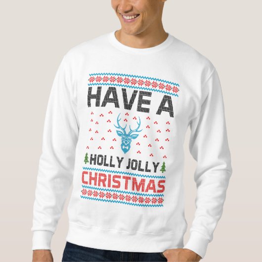 Sweatshirt Holly Jolly Christmas (Devant)