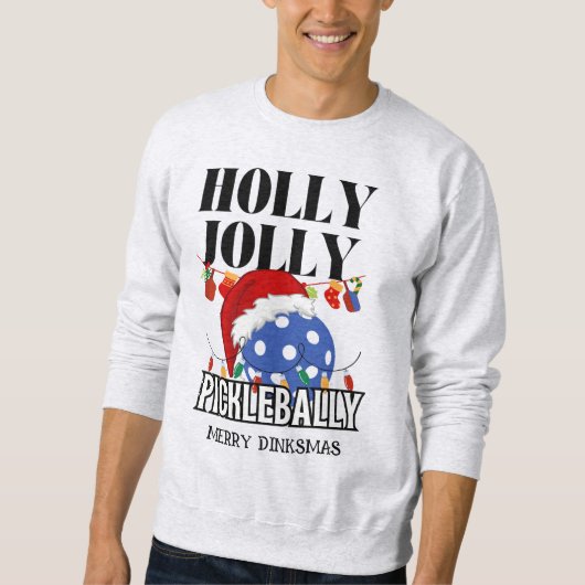 SWEATSHIRT HOLLY JOLLY PICKLEBALLY (Devant)