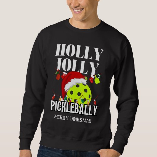 Sweatshirt HOLLY JOLLY PICKLEBALLY Noël (Devant)