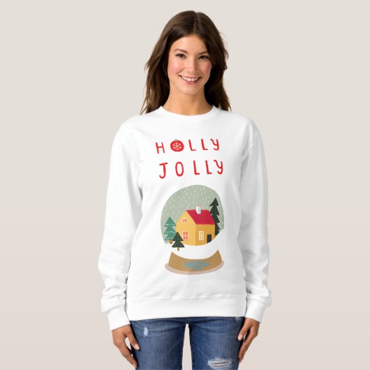 Sweatshirt Holly Jolly Snow Globe - Un Plaisir De Vacances (Devant entier)