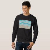Sweatshirt Hollywood Florida Retro FL Waves Beach Souvenir (Devant entier)