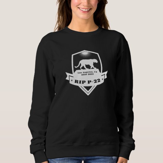 Sweatshirt Hollywood Mountain Lion P-22 Los Angeles Cougar RI (Devant)